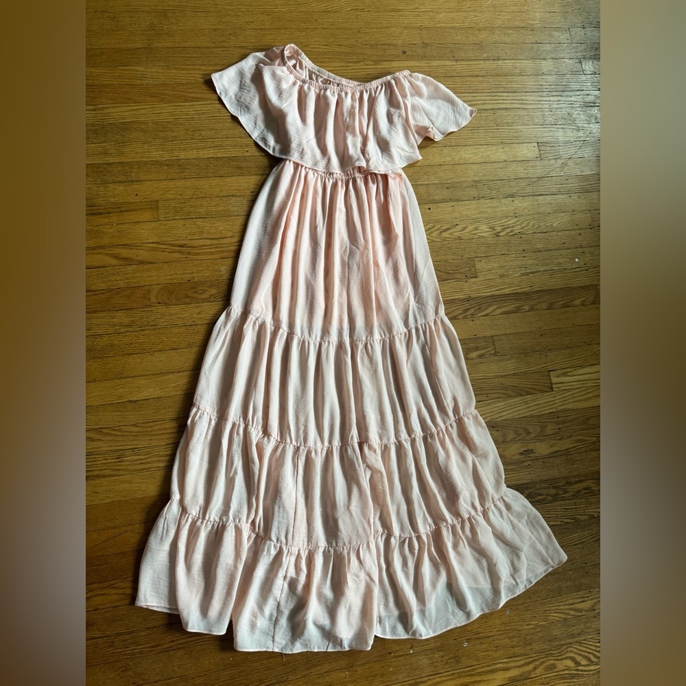 VENUS Blush Off-Shoulder Dress